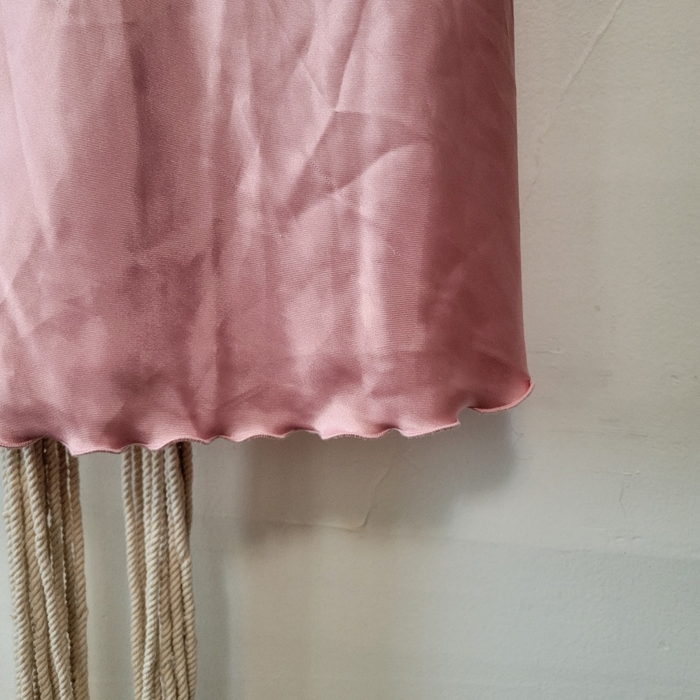 Bebe Pink Satin Cowl Neck Slip Dress - Picture 2 of 8